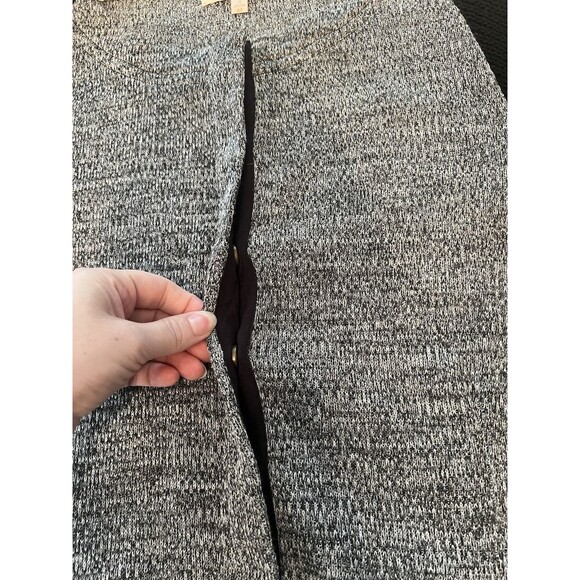 Skies are Blue Women's Gray Black Full Zip Button‎ Knit Sweater Jacket Size M - Picture 3 of 5